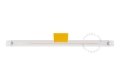 Żółta lampa ścienna lub sufitowa S14d Crystal - świetlówka szkło przezroczyste żebrowane crystal.030.y Zangra różne warianty 