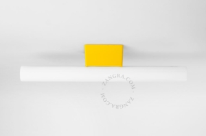 Żółta lampa ścienna lub sufitowa S14d Bob - świetlówka szkło opalowe bob.030.y Zangra różne warianty 