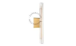 Złota lampa ścienna lub sufitowa S14d Bobby - świetlówka szkło przezroczyste bobby.030.gs Zangra różne warianty 