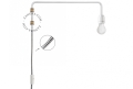 Lampa mosiężna obrotowa z porcelanową oprawką oraz wtyczką i włącznikiem light.115.w.063 Zangra
