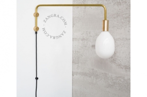 Lampa mosiężna obrotowa z wtyczką i włącznikiem light.115.go.031 Zangra 