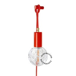 Lampa wisząca z kablem i wtyczką - czerwona aladin.r.350 Zangra różne warianty 