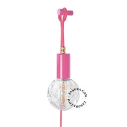 Lampa wisząca z kablem i wtyczką - różowa aladin.p.350 Zangra różne warianty