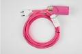 Lampa wisząca z kablem i wtyczką - różowa aladin.p.350 Zangra różne warianty