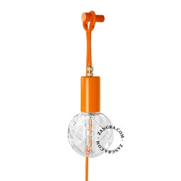 Lampa wisząca z kablem i wtyczką - pomarańczowa aladin.o.350 Zangra różne warianty 