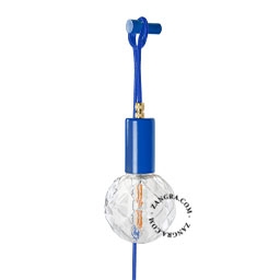Lampa wisząca z kablem i wtyczką - niebieska aladin.bl.350 Zangra różne warianty  