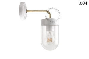 Lampa ścienna porcelana ze szklanym kloszem light.137.004.w.go.glass004 Zangra różne warianty 