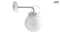 Lampa ścienna porcelana ze szklanym kloszem light.137.004.w.go.glass004 Zangra różne warianty 