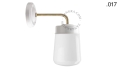 Lampa ścienna porcelana ze szklanym kloszem light.137.004.w.go.glass004 Zangra różne warianty 