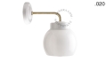 Lampa ścienna porcelana ze szklanym kloszem light.137.004.w.go.glass004 Zangra różne warianty 