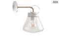 Lampa ścienna porcelana ze szklanym kloszem light.137.004.w.go.glass004 Zangra różne warianty 