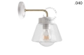 Lampa ścienna porcelana ze szklanym kloszem light.137.004.w.go.glass004 Zangra różne warianty 