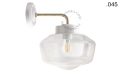 Lampa ścienna porcelana ze szklanym kloszem light.137.004.w.go.glass004 Zangra różne warianty 