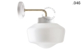 Lampa ścienna porcelana ze szklanym kloszem light.137.004.w.go.glass004 Zangra różne warianty 