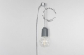 Porcelanowa lampa wisząca z kablem i wtyczką - szara alice.g.300 Zangra różne warianty 