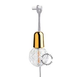 Lampa wisząca z kablem i wtyczką - złota warstwa 18k alice.go.300 Zangra różne warianty