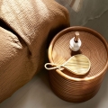 Stolik/pufa LOUNGE TABLE / POUF | RATTAN  Caramel TINE K HOME różne warianty