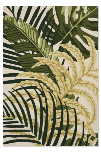 Beżowo Zielony Dywan Zewnętrzny w Liście - MANILA ARTICHOKE  Louis de Poortere  różne warianty 