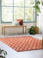 Dywan Czerwono-Różowy z Geometrycznym Wzorem - RIBBON CORAL 124300 różne rozmiary