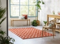 Dywan Czerwono-Różowy z Geometrycznym Wzorem - RIBBON CORAL 124300 różne rozmiary