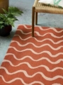 Dywan Czerwono-Różowy z Geometrycznym Wzorem - RIBBON CORAL 124300 różne rozmiary