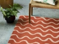 Dywan Czerwono-Różowy z Geometrycznym Wzorem - RIBBON CORAL 124300 różne rozmiary
