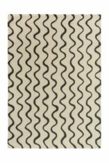 Dywan Beżowo-Czarny z Geometrycznym Wzorem - RIBBON CHARCOAL 124305 różne rozmiary 