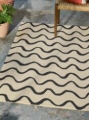 Dywan Beżowo-Czarny z Geometrycznym Wzorem - RIBBON CHARCOAL 124305 różne rozmiary 