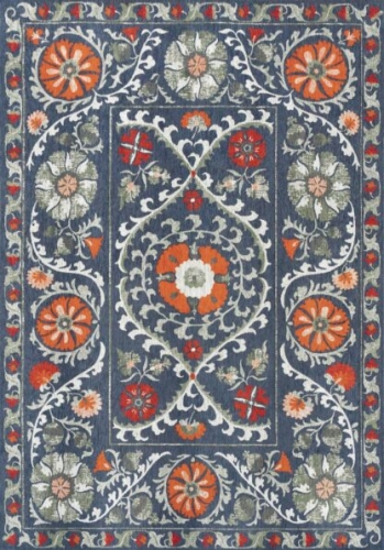 Dywan Klasyczny Niebiesko - Czerwony - SUZANI NORDIC 9730