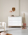 Komoda Wood White/Oak z 3 szufladami Oliver Furniture
