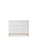 Komoda Wood White/Oak z 3 szufladami Oliver Furniture