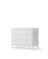 Komoda Wood White z 3 szufladami Oliver Furniture