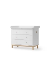 Komoda z Przewijakiem Wood White/Oak z 3 szufladami Oliver Furniture 