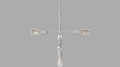 Lampa Wisząca Piper 5 Ramienna  BOLIA szara matowa