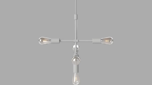 Lampa Wisząca Piper 5 Ramienna  BOLIA szara matowa