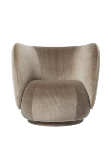 Fotel Rico Lounge Chair - Swivel - Devoré Velvet Ferm Living różne warianty