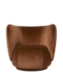 Fotel Rico Lounge Chair - Swivel - Devoré Velvet Ferm Living różne warianty