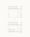 Łóżko Mini+  low loft bed to low bunk bed Oliver Furniture  różne warianty 