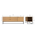 Szafka pod TV Silas tv unit 180 cm ash brushed WOOOD rózne warianty