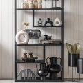 Regał Teun cabinet metal black Woood