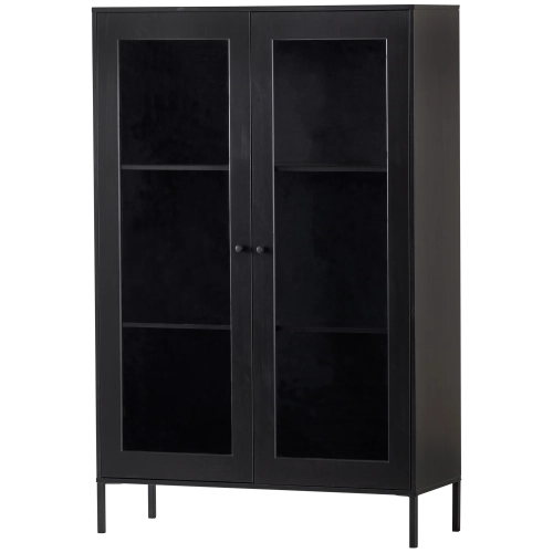 Gablota Xam display display case pine black Woood