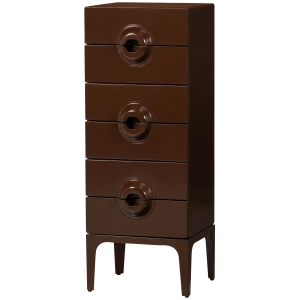 Szafka Merge cabinet with 6 drawers wood brown/red Woood 