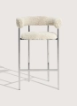 Krzesło  barowe Font armstool 75 Mirror polished steel  Mobel Copenhagen różne warianty