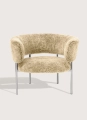 Fotel Font lounge armchair 38 cm Mirror polished steel Mobel Copenhagen różne warianty  