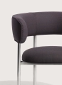 Fotel Font lounge armchair 45 cm Mirror polished steel Mobel Copenhagen różne warianty   