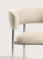 Fotel Font lounge armchair 45 cm Mirror polished steel Mobel Copenhagen różne warianty   