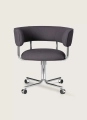 Fotel Font Swivel wheels armchair Mirror polished steel Mobel Copenhagen różne warianty 