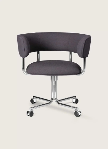 Fotel Font Swivel wheels armchair Mirror polished steel Mobel Copenhagen różne warianty 