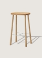 Krzesło barowe CUBA bar stool Black lacquered oak / black leather seat Mobel Copenhagen 