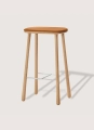 Krzesło barowe CUBA bar stool Black lacquered oak / black leather seat Mobel Copenhagen 